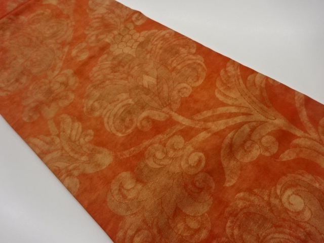 草花模様織出し名古屋帯